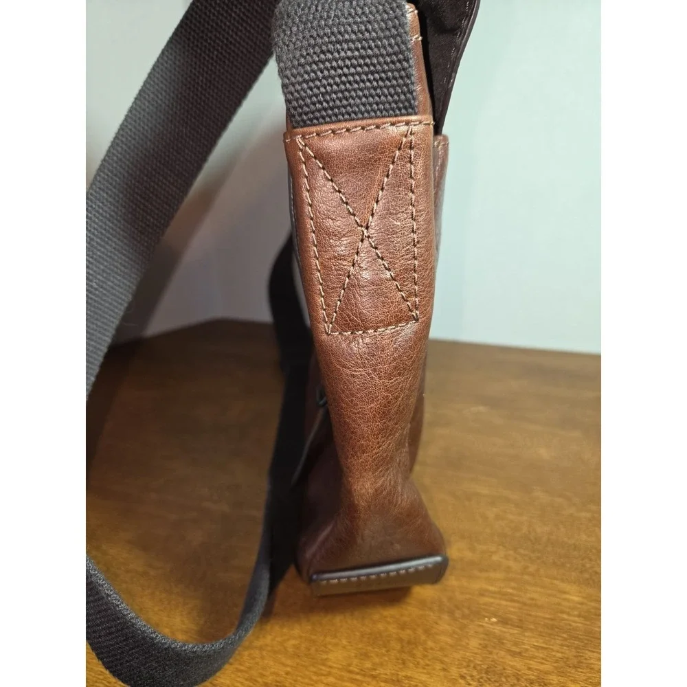 FOSSIL Brown‎ Leather COGNAC Laptop Messenger Or Briefcase